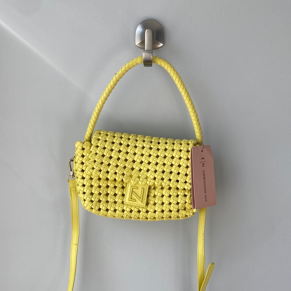 Yellow Woven Handbag